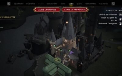 Páginas de la guía de campo de Hogwarts Legacy Highlands